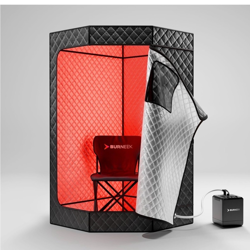 Red and Silver Home Sauna